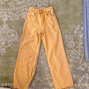 Zara orange jeans size 2